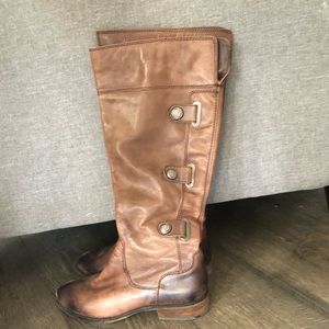 Arturo Chiang brown leather riding boots 7.5